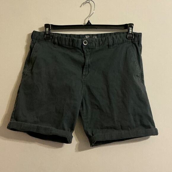 IZOD Shorts Men Waist 36 inseam 9.5 Gray Chino Cotton Classic Beach Preppy - Picture 1 of 7